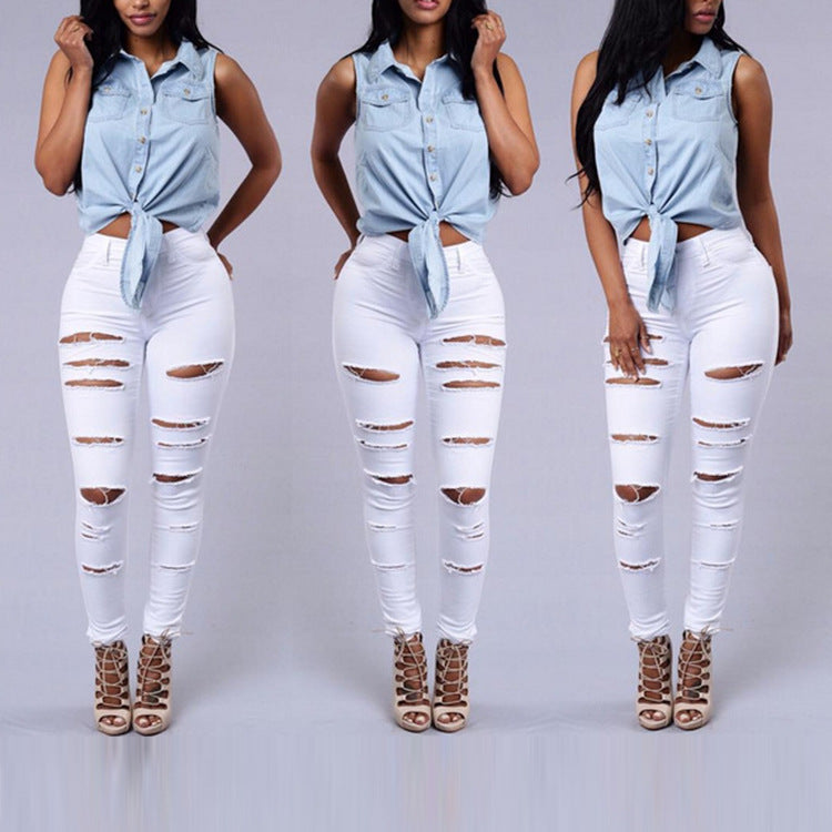 Denim Diva Distressed Jeans - PUREFASHION