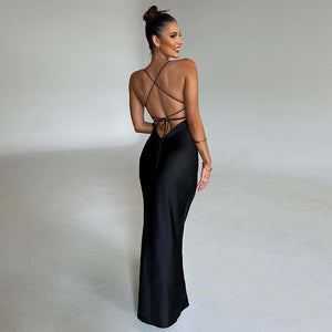 Eternal Elegance Satin Dress - PUREFASHION