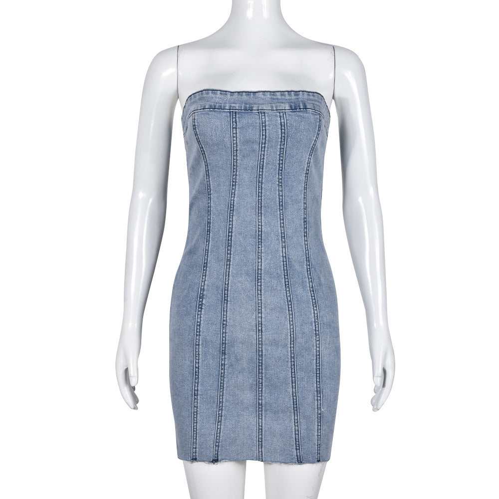 Y2K Allure Denim Dress - PUREFASHION