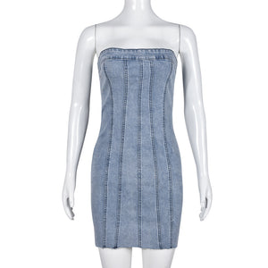 Y2K Allure Denim Dress - PUREFASHION